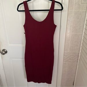 Women’s Burgundy Bodycon Dress